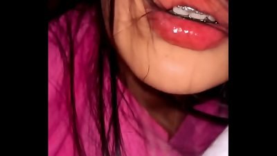 My empinastra takes my cum only with her succulent tiny whore voice, unmissable dialogues, dirty and abnormal when she has her lollipop inwards